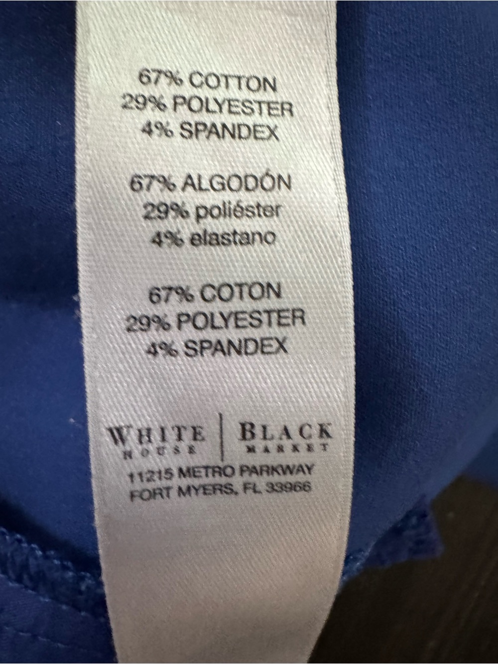 White House Black Market Blue Tailored Shorts Size 10 Stretch - Picture 4 of 5